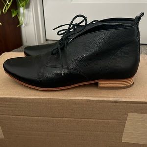 Cole Haan, black leather booties, size 8 1/2.